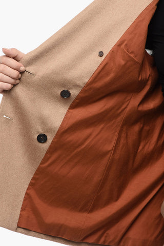 Blazer Doppiopetto In Lana Di Cammello