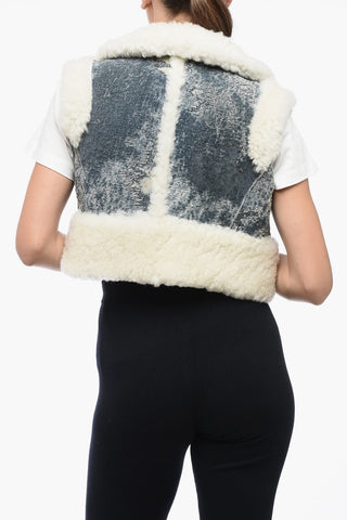 시어링 크롭핏 베스트