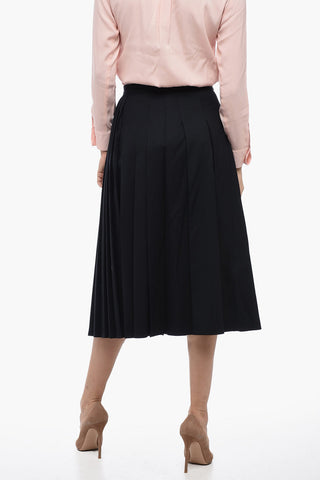 STUDIO Decentralized Buttoning RENNA Accordion Midi Skirt