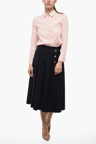 STUDIO Decentralized Buttoning RENNA Accordion Midi Skirt