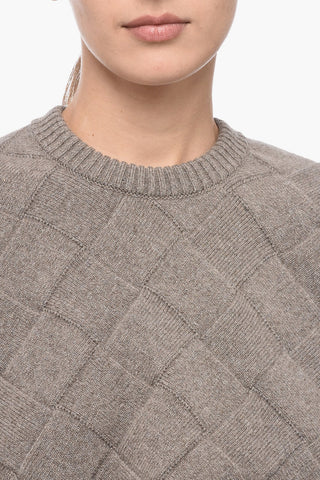 Braided Wool Blend Crewneck Jumper