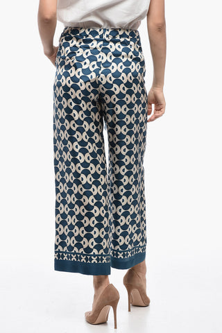 S Silk TIMEP Pants with Geometric Pattern