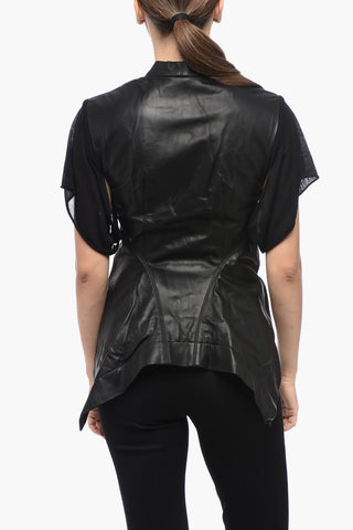 Top Asimmetrico TOMMY V BIKER In Pelle