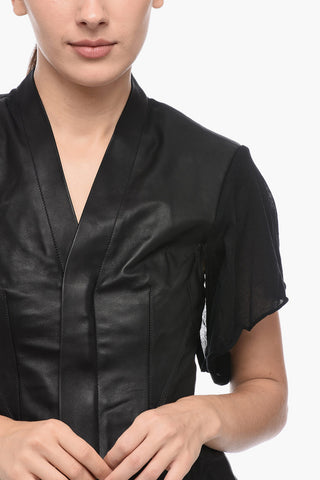 Top Asimmetrico TOMMY V BIKER In Pelle
