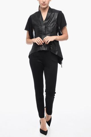 Top Asimmetrico TOMMY V BIKER In Pelle