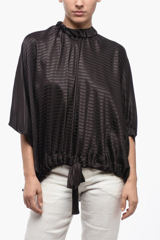 FRIENDS OF FENDI Blusa in Seta DIAGONAL STRIP con Coulisse