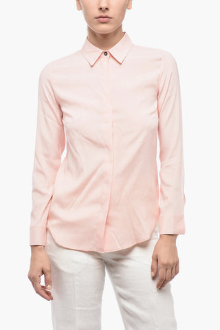 Camicia in Crepe con Abbottonatura Nascosta