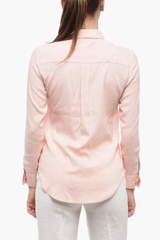 Camicia in Crepe con Abbottonatura Nascosta