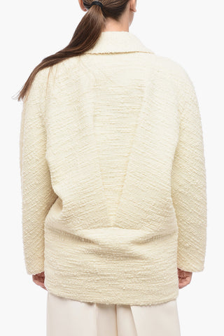 Bouclé Wool Oversize-Fit Blazer
