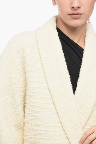 Bouclé Wool Oversize-Fit Blazer