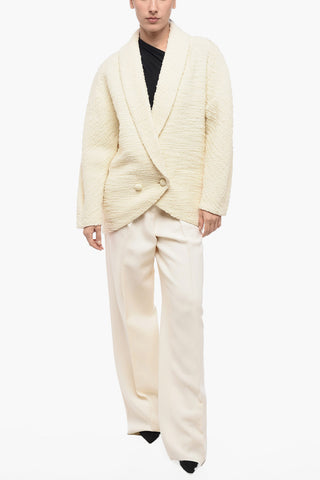 Bouclé Wool Oversize-Fit Blazer
