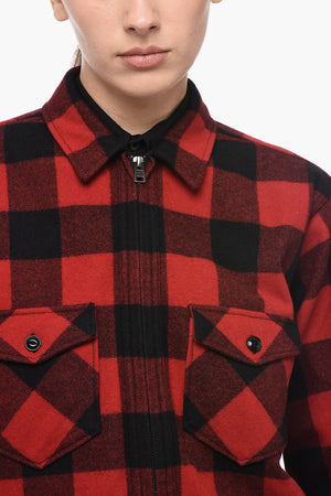 Half-Zip Shirt With Check Pattern