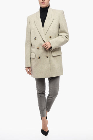 Double Breasted Coat With Flap Pockets