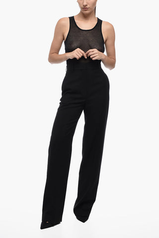 Pantaloni A Vita Alta Straight-Fit