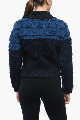 Polo Neck Wool Crop Pullover