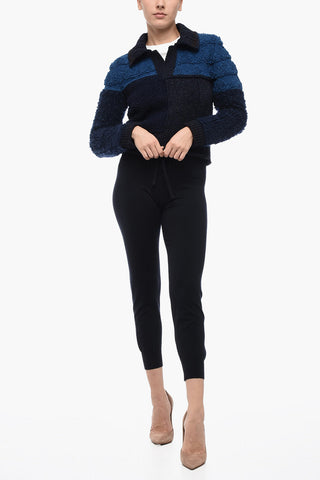 Polo Neck Wool Crop Pullover