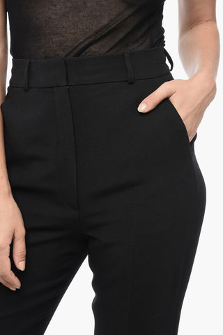 High-Waisted Wool Pants