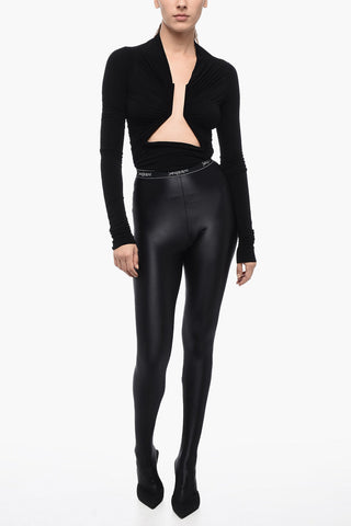 Lycra Collant with Logoed Waistband