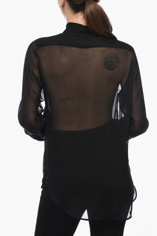 Camicia In Seta Seethrough
