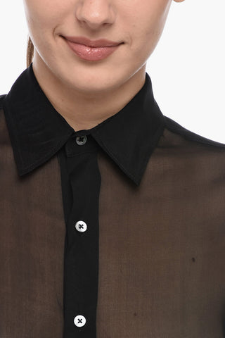 Camicia In Seta Seethrough