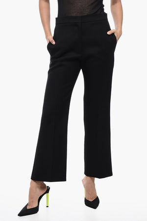 Wool Serge Cropped Trousers