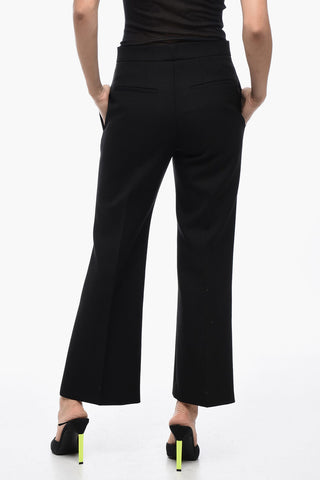 Wool Serge Cropped Trousers