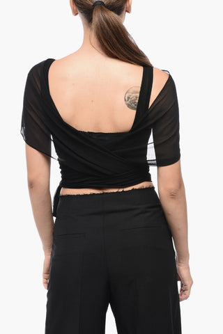 1990-91 Bustier Crop Top with Foulard Detail