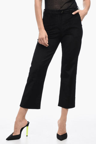 Cropped-Hose aus Cord