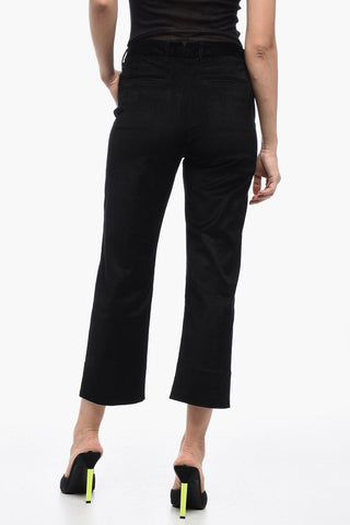 Cropped-Hose aus Cord
