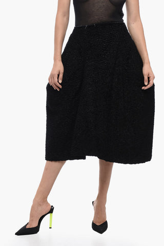 Faux Fur Skirt with Ballon Design