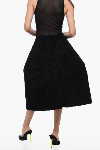 Faux Fur Skirt with Ballon Design