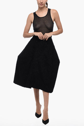 Faux Fur Skirt with Ballon Design