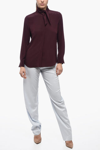 Crepe-De-Chine Silk Shirt