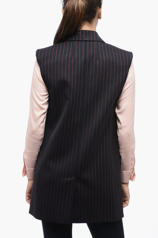 Pinstriped ROSSANA Virgin Wool Vest