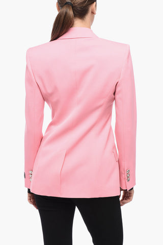 Single Breasted Blazer With Jewel Button