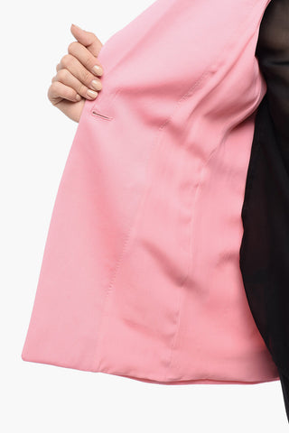 Single Breasted Blazer With Jewel Button