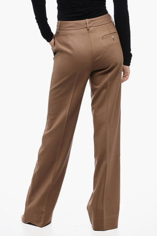 4 Pocket Virgin Wool Pants with Metal Plate