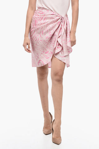 Silk Skirt With Pearl Print