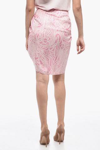 Silk Skirt With Pearl Print