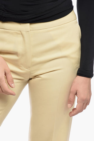 Hose aus Wolle Grain de Poudre mit vorderen Bundfalten