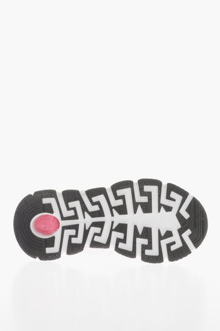 Metallic Effect Low-Top Sneakers With Logo Print