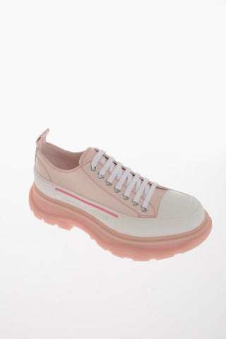 Leather Low-Top Sneakers With Chunky Soles