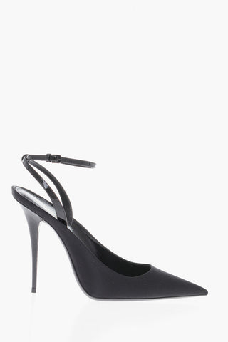 Sandali In Satin A Punta Stretta Tacco 12 cm