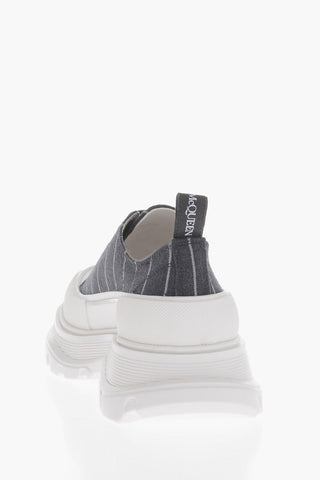 Striped Low-Top Sneakers With Chunky Sole