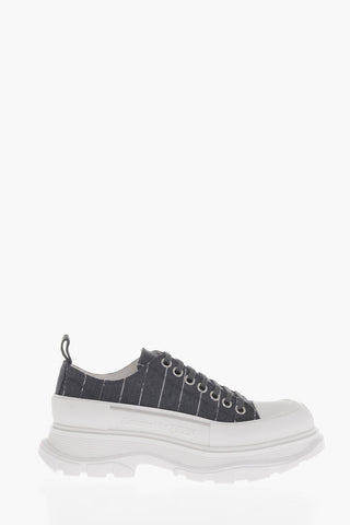 Striped Low-Top Sneakers With Chunky Sole
