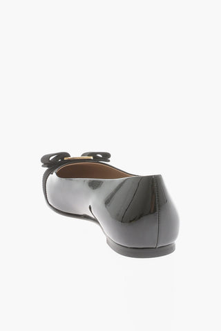 Patent Leather Ballerinas With Bow