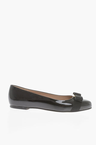 Patent Leather Ballerinas With Bow
