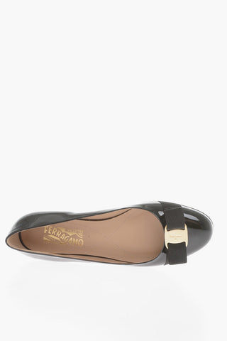 Patent Leather Ballerinas With Bow