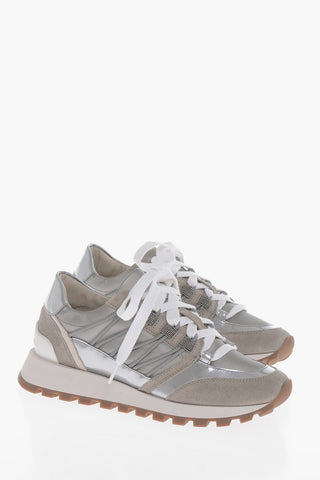 Low-Top Sneakers With Glitter Details