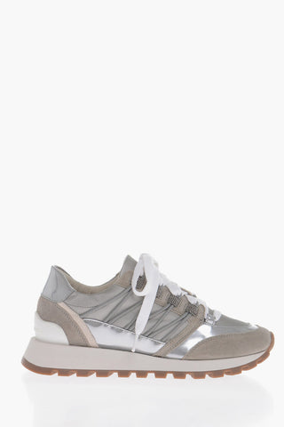 Low-Top Sneakers With Glitter Details